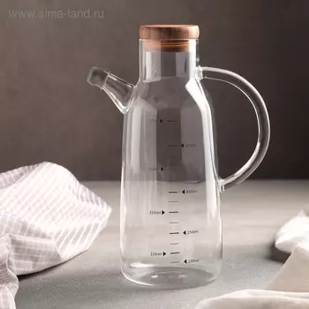 Бутыль для соуса и масла «Эко», 750 мл, 16×8,5×22 см, с мерной шкалой