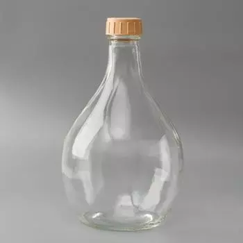 Бутыль стеклянная «Дамижана», 5 л, с крышкой