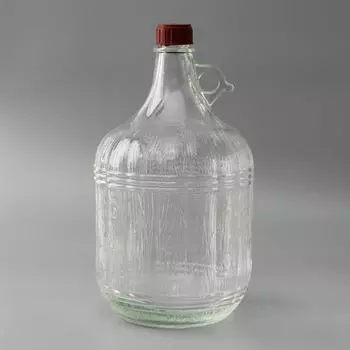 Бутыль стеклянная «Дария», 5 л, с крышкой