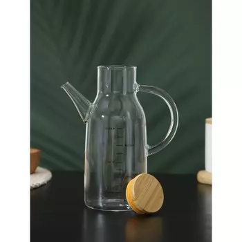 Бутылка стеклянная для соуса и масла с мерной шкалой BellaTenero «Эко», 550 мл, 158,520 см