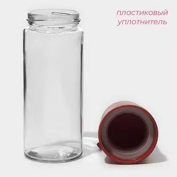 Бутылка для соусов и масла Доляна «Коралл», 360 мл, 6.520.7 см, стекло, прозрачная