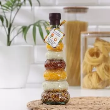 Бутылка декоративная для кухни «Кольца», h=22 см, цвет МИКС