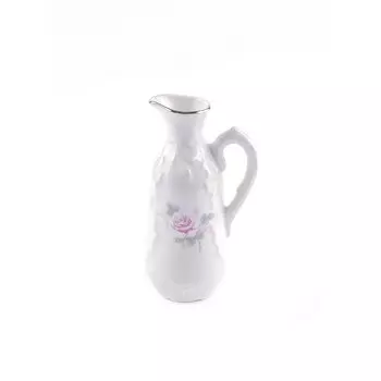 Бутылка для масла Cmielow Рококо «Бледная роза, отводка платиной», фарфор, 90 мл