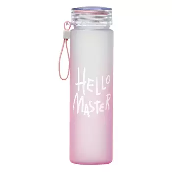 Бутылка для воды Hello Master, 500 мл, 226 см, розовая