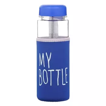 Бутылка для воды My bottle, 500 мл, 19.56 см, чехол в комплекте, синяя