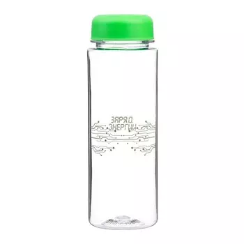 Бутылка для воды пластиковая «Заряд энергии», 500 мл