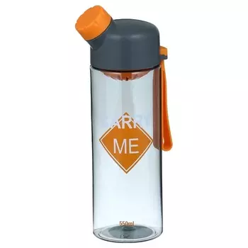 Бутылка для воды, 550 мл, 22.56.7 см, сито, серая