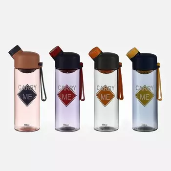 Бутылка для воды, 550 мл, 22.56.7 см, сито, цвет МИКС