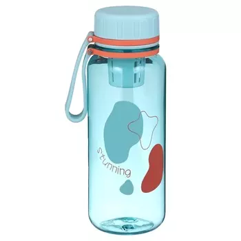 Бутылка для воды, 600 мл, 207 см, с ситом, голубая