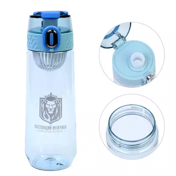 Бутылка для воды пластиковая «Настоящий мужчина», 750 мл