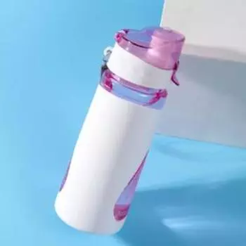 Бутылка для воды «Цветочки», 600 мл, розовая