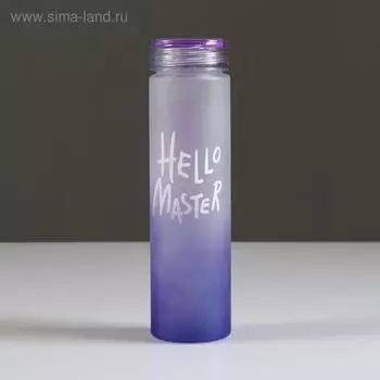 Бутылка для воды, 500 мл, Hello Master, 22 х 6 см, микс