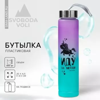 Бутылка для воды «Иду за мечтой», 300 мл