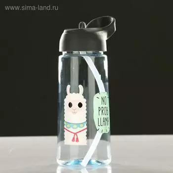 Бутылка для воды "Милые зверюшки", 550 мл, 8.5 х 20 см