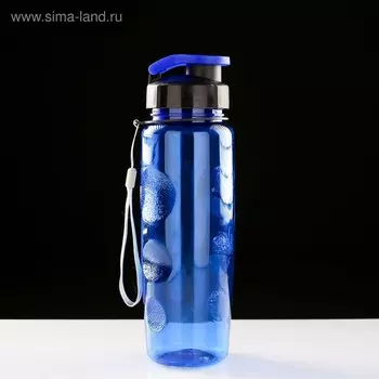 Бутылка для воды спортивная, 650 мл, 237 см, синяя