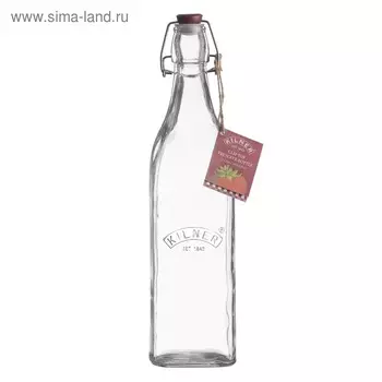 Бутылка Kilner Clip Top, квадратная, 1 л