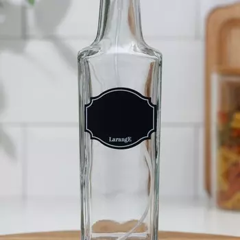 Бутылка с распылителем для масла и соусов «Меловой дизайн», стеклянная, 250 мл, с мелком для маркировки