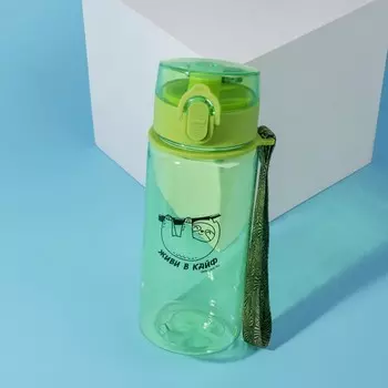 Бутылка для воды пластиковая «Живи в кайф», 400 мл