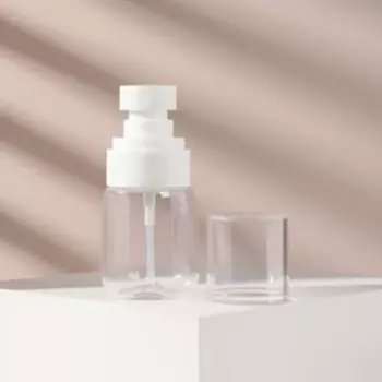 Бутылочка для хранения, с распылителем, 30 мл, цвет прозрачный/белый