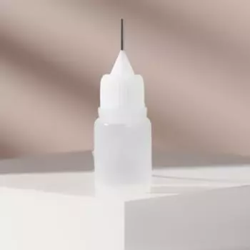 Бутылочка для хранения, с иглой, 5 мл, цвет белый/прозрачный