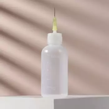 Бутылочка с иглой, со шкалой деления, 50 мл, прозрачная