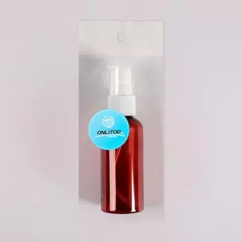 Бутылочка для хранения, с распылителем, 60 мл, цвет коричневый/белый