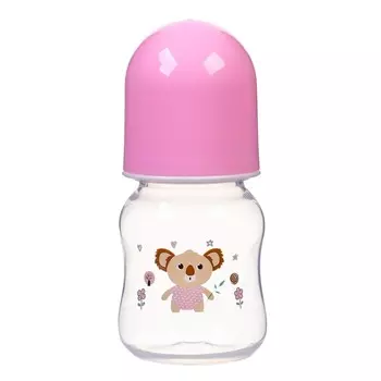 Бутылочка для кормления Крошка Я, классическое горло, от 3 мес., 60 мл., розовый