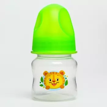 Бутылочка для кормления Крошка Я «Тигренок», классическое горло, от 0 мес., 60 мл., МИКС