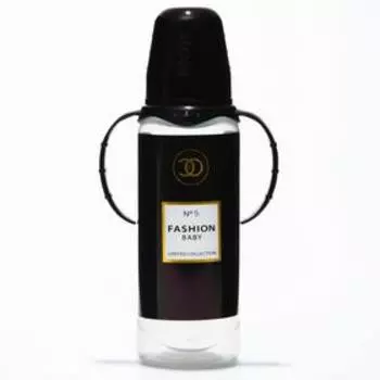 Бутылочка для кормления M&B «Fashion Baby», классическое горло, от 0 мес, 250 мл., цилиндр, с ручками