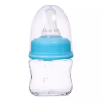 Бутылочка для кормления «Медвежонок Крошка Я», классическое горло, стекло, 60 мл., от 0 мес., цвет голубой