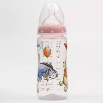 Бутылочка FC+, 300 мл., ортодон.соска, от 0 мес., медленный поток, цвет розовый