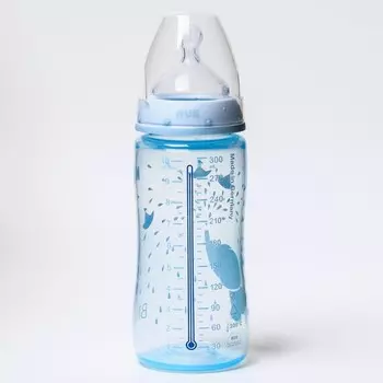 Бутылочка FC+, 300 мл., с инд. Темпер., ортодон.соска, от 0 мес., медленный поток, «Слоник»