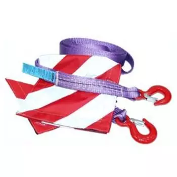 Буксировочный трос Tplus 4 т, 5 м, Крюк/Крюк, с флажками 2 шт