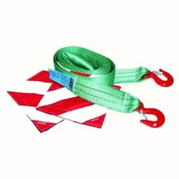 Буксировочный трос Tplus 6 т, 5 м, Крюк/Крюк с флажками
