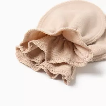 Царапки детские, цвет бежевый, 0-3 мес