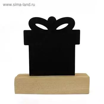 Ценник для надписей меловым маркером на бруске "Новый год" подарок А6, цвет чёрный