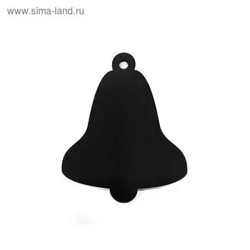 Ценник для надписей меловым маркером "Новый год" колокольчик 100*140, цвет чёрный, ПВХ