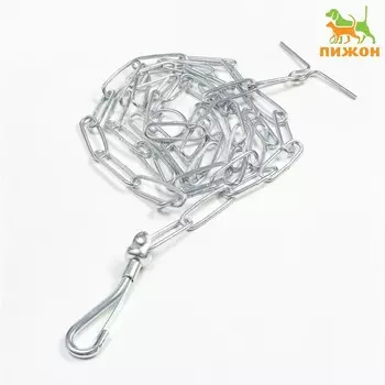 Цепь для привязи собак, сварные звенья, 1,8 м, калибр 30 мм, толщина проволоки 2,6 мм