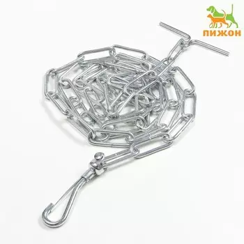 Цепь для привязи собак, сварные звенья, 1,8 м, калибр 40 мм, толщина проволки 3,6 мм