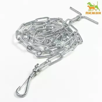 Цепь для привязи собак, сварные звенья, 1.8 м, калибр 50 мм, толщина проволки 4.5 мм