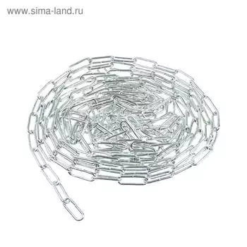 Цепь оцинк. DIN 763,дл.звено 3мм , 5м