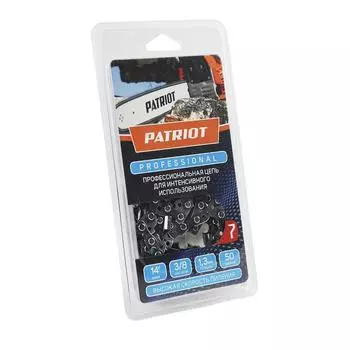 Цепь PATRIOT PROFESSIONAL 91LP-50E, 3/8", 1.3 мм, 50 звеньев, шина 35 см, чизель, для Stihl 697532