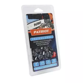 Цепь PATRIOT PROFESSIONAL 91LP-52E, 3/8", 1.3 мм, 52 звена, шина 35 см, чизель