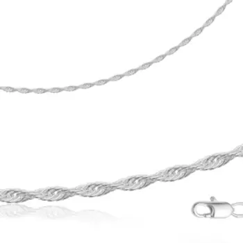 Цепь посеребрение с оксидированием "Тройной шопард", 45 см