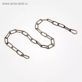 Цепь с 2 карабинами длиной 1 метр античная бронза
