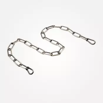 Цепь с 2 карабинами длиной 1 метр чёрный с золотом