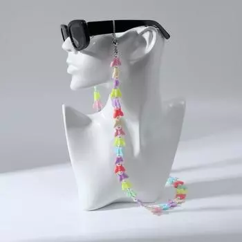 Цепочка для очков "Бисер" бабочки, цветной