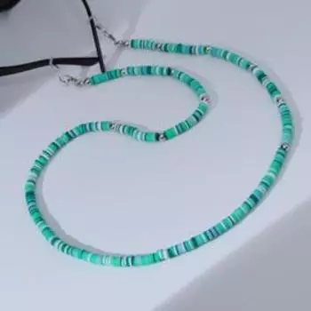 Цепочка для очков"Бисер" бусики, тренд, цвет зелёно-голубой