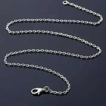 Цепочка с карабином L=45 см (набор 5 шт.) 751 мм, СМ-1935, цвет серебро