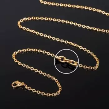 Цепочка с карабином L=50 см (набор 5 шт.) 751 мм, СМ-1935, цвет золото